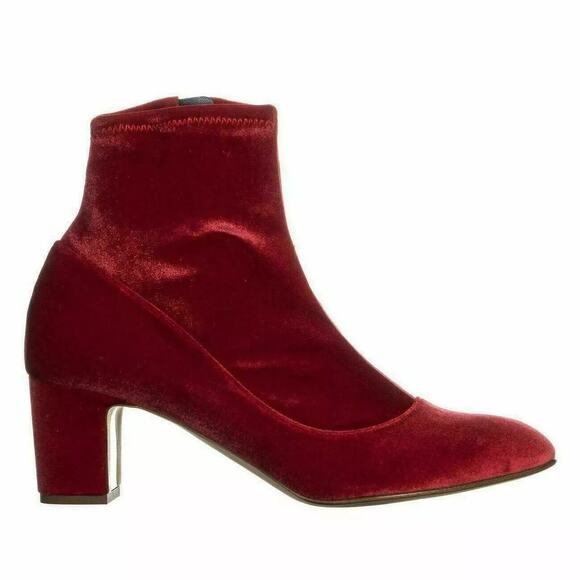 Rupert Sanderson Women Fernie Ankle Sock Bootie US 8 EU 38 Sangria Red Velvet - Picture 4 of 7